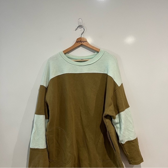 Free People Jordan Color Block Pullover Sweatshirt Fleece Top - Picture 5 of 11